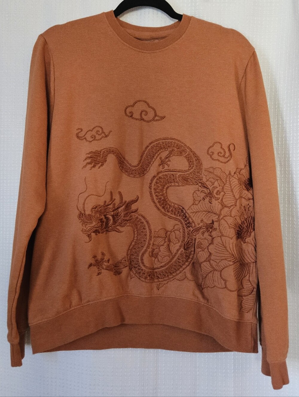 Men’s Embroidered Dragon Sweatshirt by Blind Rooster Medium